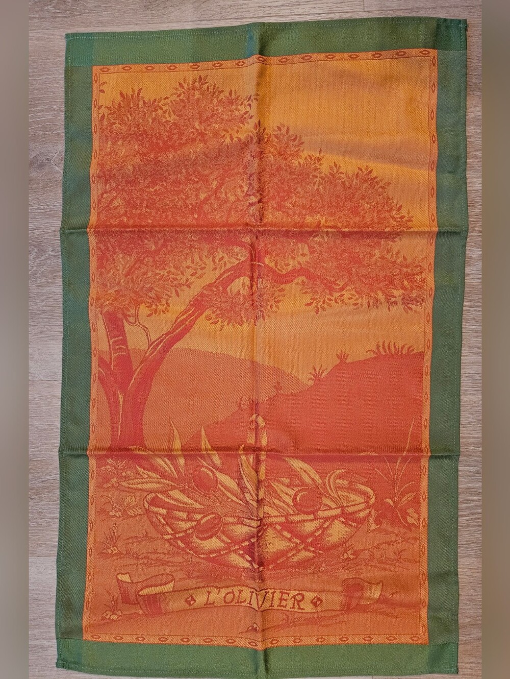 French Provincial Kitchen Tea Towel L'Olivier by Création Durand S'Roch Vtg NOS